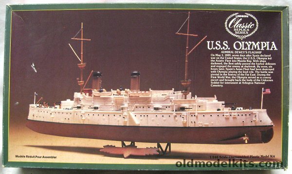 Lindberg 1/240 USS Olympia 1889 - Flagship of Admrial Dewey At Manila Bay (Ex-Pyro), 716 plastic model kit